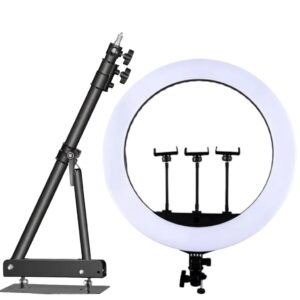 ARO DE LUZ PROFESIONAL HQ N18 PROFESIONAL 45CM CON BASE DE PARED